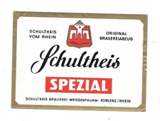 Bieretikett Schultheis-Brauerei Weissenthurm Koblenz (HH)