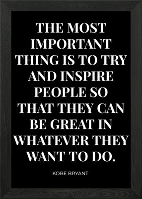 Kobe Bryant Inspirierend Zitat Pos Gerahmtes Wandbild Poster Leinwanddruck Bild