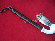 biedermeier gwizdek Lohengrin, rycerz łabędzi ręcznie malowany