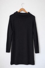 Next Women’s Black Turtleneck Midi Jumper Dress Size Medium Uk Size 12/14