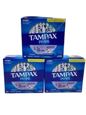 3-PACK - Tampax Pearl 150 Tampons Light Absorbency LeakGuard Jumbo Unscented NEW