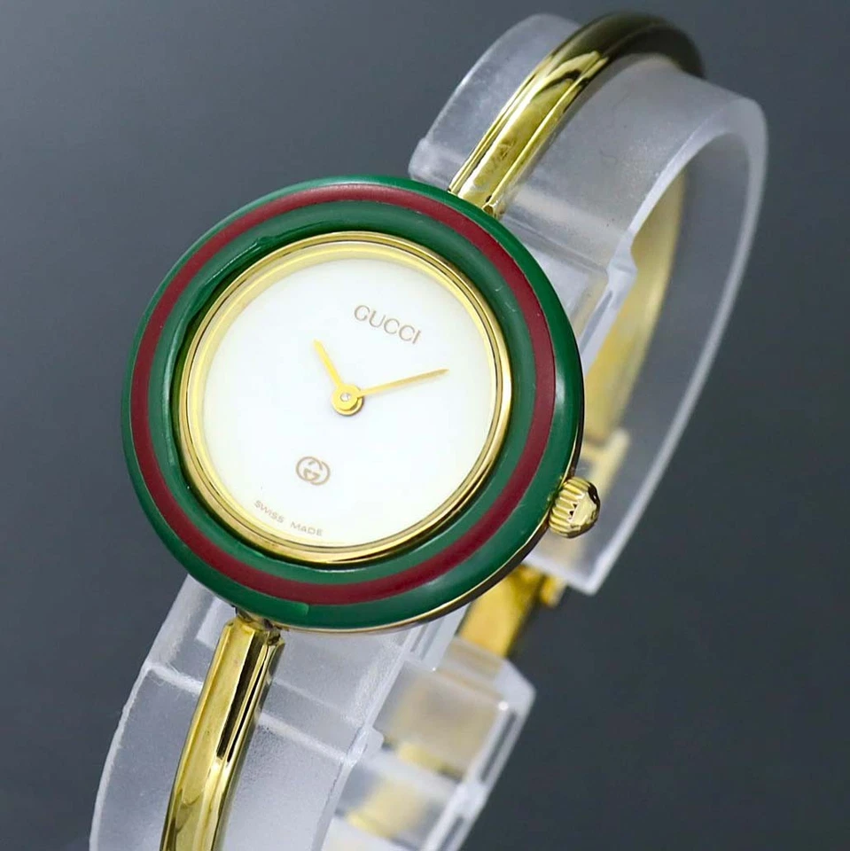 Working Gucci 1100 L Change Bezel Quartz New Battery Belt 16cm - Image 4 of 4