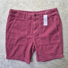 Outerknown Seventy Seven Corduroy Short Men 31 Red Outdoor Utility Beach Skate