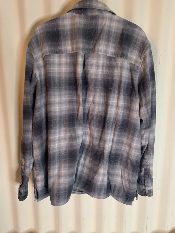 Carhartt Women’s 2XL Rugged Flex Loose Fit Long Sleeve Flannel Shirt Gray - Image 4 of 4
