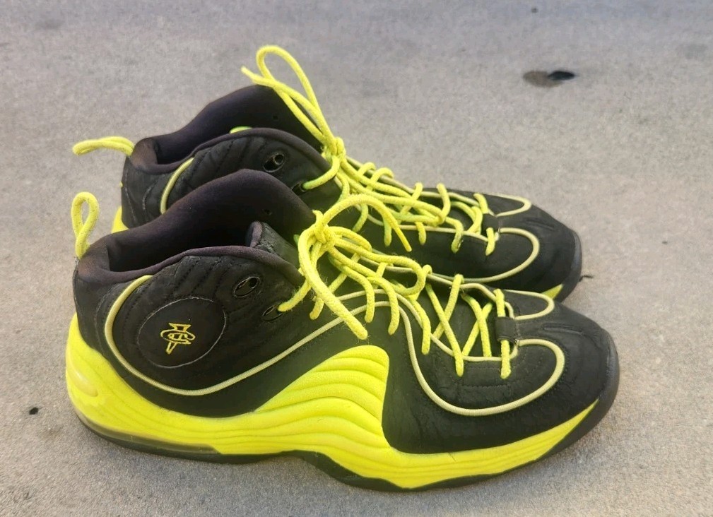 2012 NIKE AIR PENNY 2 II LE CYBER VOLT NEON GREEN BLACK SIZE  display picture 2