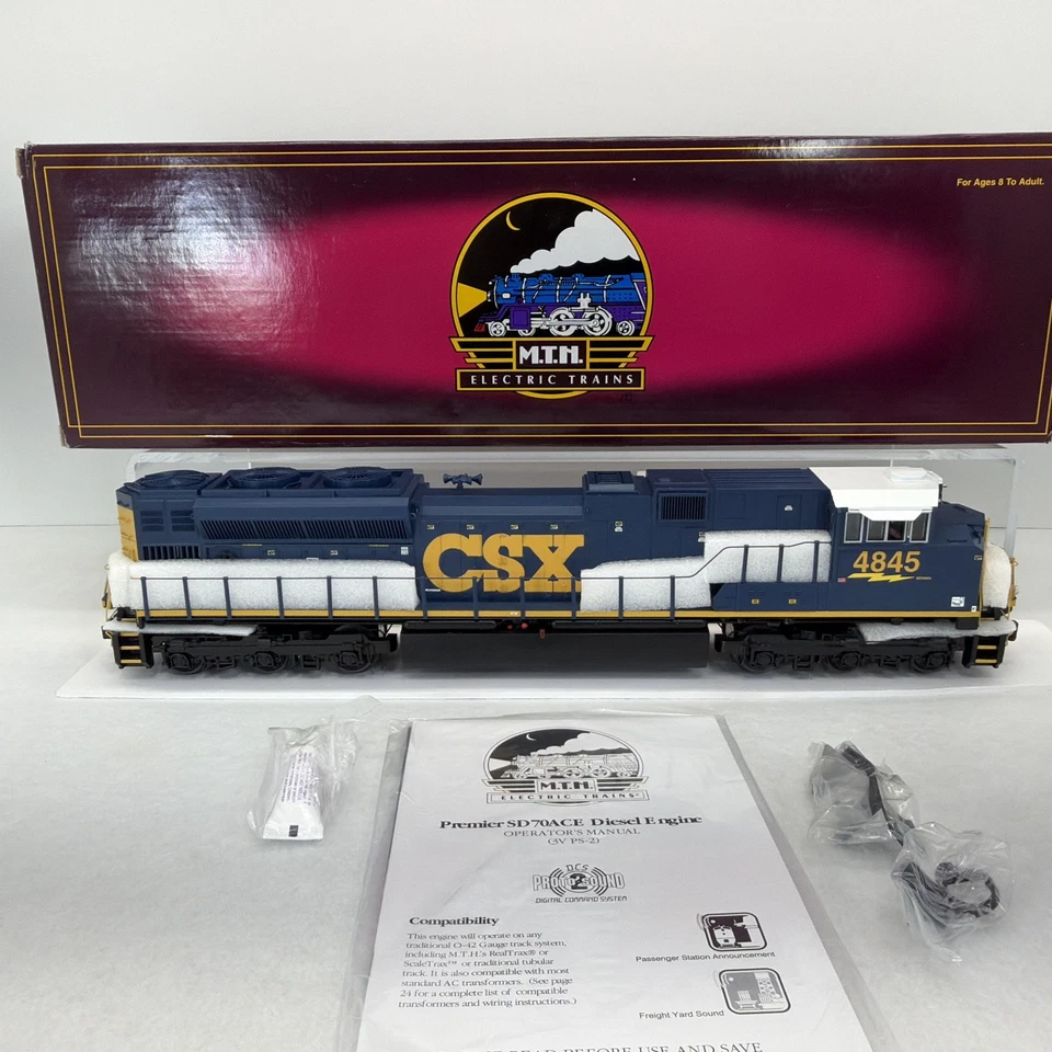 MTH Premier 20-2785-1E CSX SD70ACe Diesel Engine PS.2 O Gauge New #4845 3v - Image 2 of 4