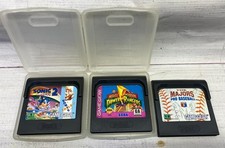 3 SEGA Game Gear BUNDLE Lot GAMEGEAR - Sonic Hedgehog 2 Power Rangers MLB