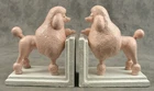 PAIR OF PINK POODLE Cast Iron HEAVY BOOKENDS Book Ends