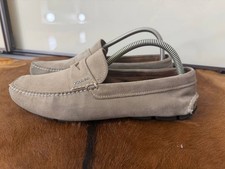 Prada Suede Drive Mocassins Penny Loafers Shoes Size 8 UK Made in Italy