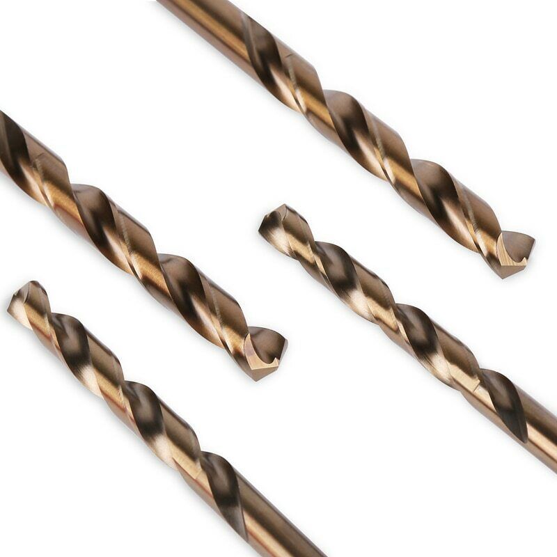 1/16"-1/2" Cobalt Twist Drill Bit Set HSS M35 Jobber Length Metal Drill ...