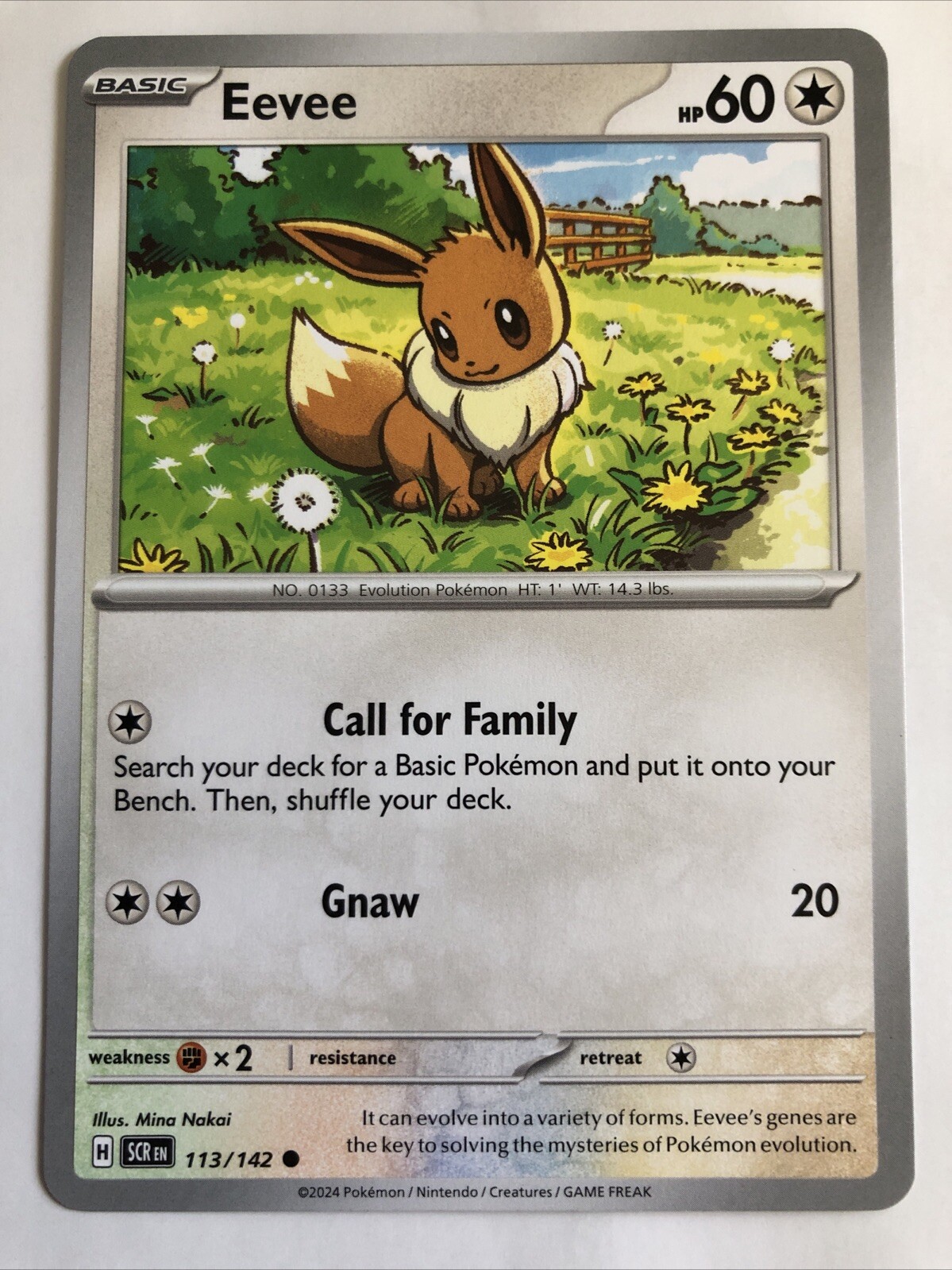 Pokémon TCG Stellar Crown Eevee 113/142 NM