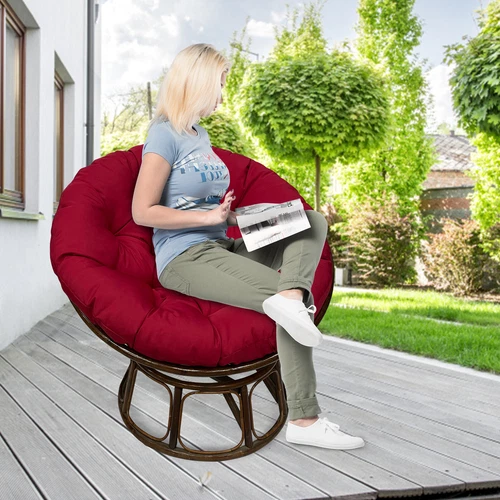 Papasan Chair Cushion Waterproof Oxford Cloth Circle Stuffed Egg Chair Cushions - Picture 14 of 111