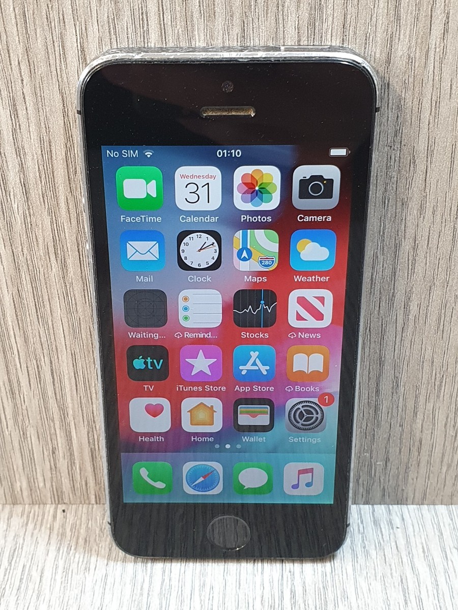 A1457 Apple iPhone 5s 16GB Grey (Black face) Vodafone Locked Grade
