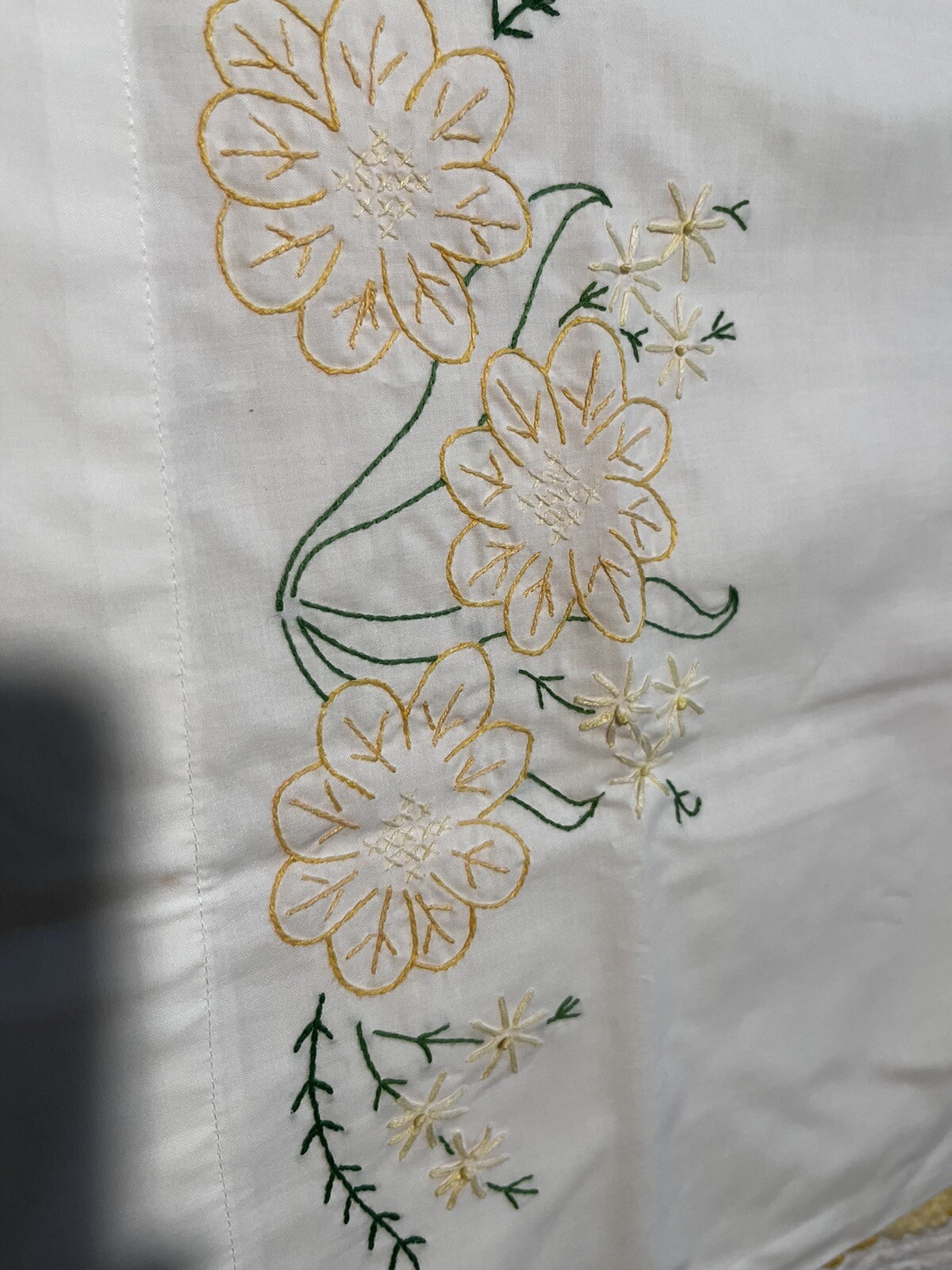Vintage Embroidered Pillowcases. A Pair. eBay