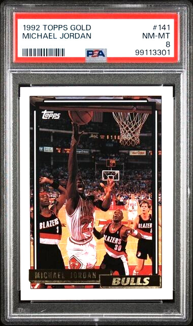 Michael Jordan 1992-93 Topps GOLD #141 PSA 8 Air Jordan HOF GOAT