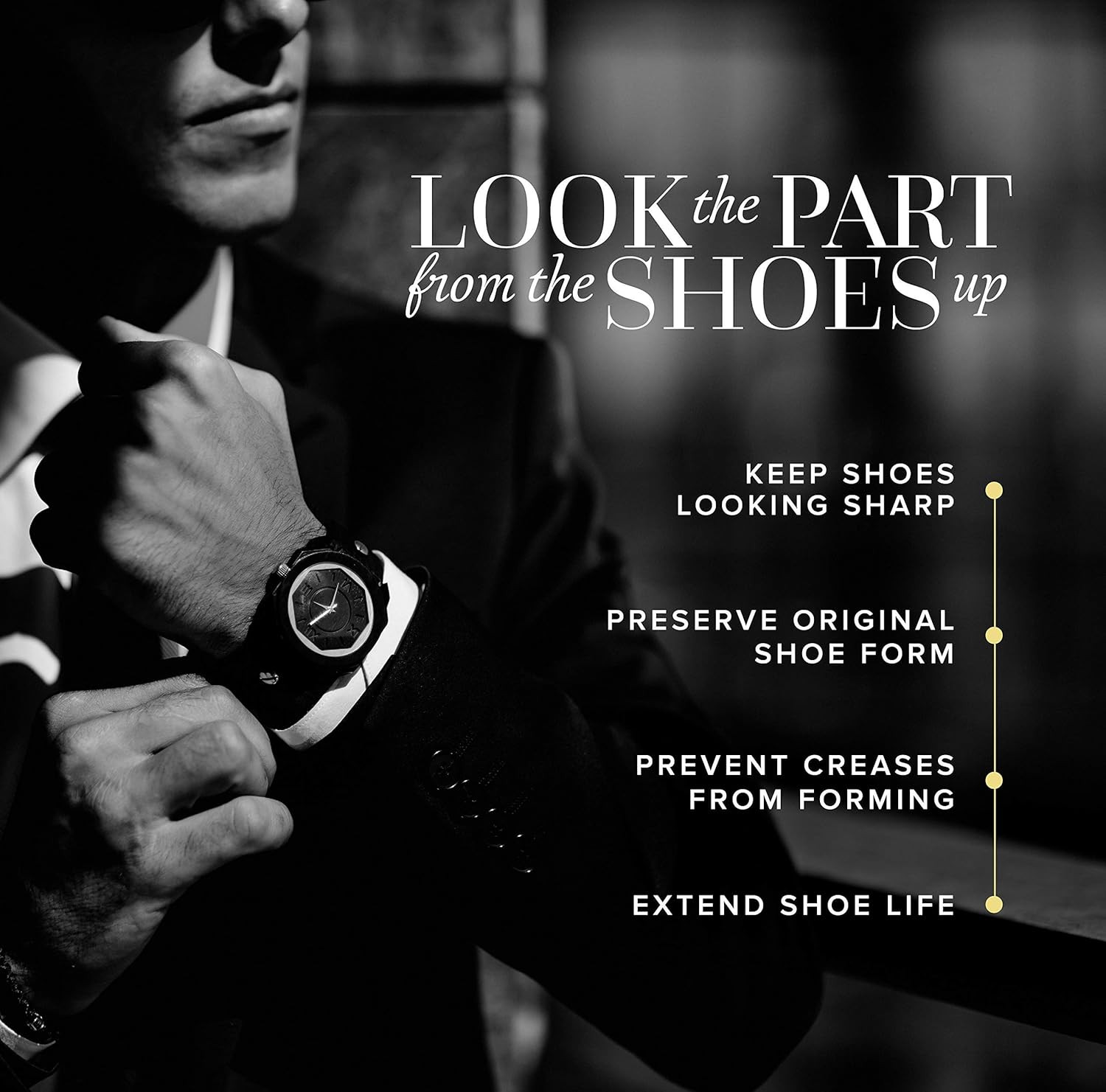 MEN’S ADJUSTABLE SPLIT TOE CEDAR SHOE TREE | 2-PACK | GROWN IN USA | GREAT GIFT 