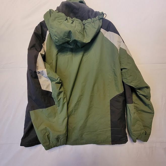 IZOD PerformX Hooded Green Black Windbreaker Winter Zip Coat IZOD PerformX Hooded Green Black Windbreaker Winter Zip Coat