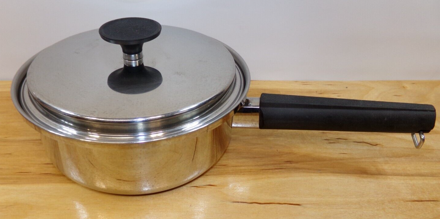 Ekco Prestige Tri Ply Pot Sauce Pan with Lid Stainless Steel Made in USA 2 Qt. eBay