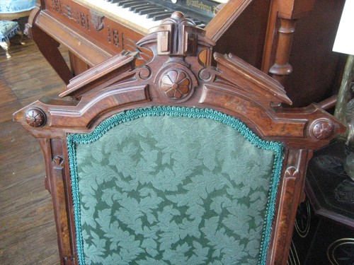 Victorian Renaissance Revival Parlor Chair New Upholstery - Picture 5 of 7