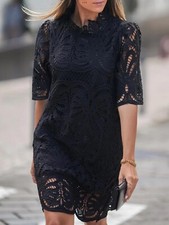 Ladies black lace dress size 10 brand new