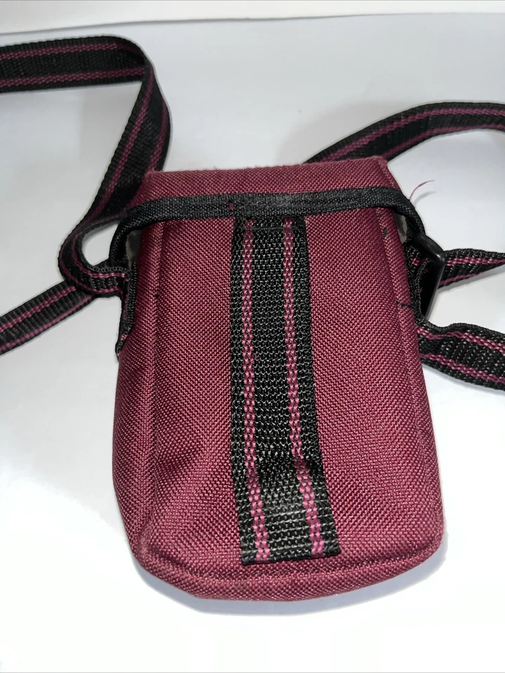 Samsonite Estuche para Cámara Bolsillo con Cremallera Bolso de Hombro Borgoña Negro Bolsa de Lona 6.5x4" Foto 3 de 4