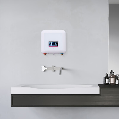 110V 5500W Tankless Hot Water Instant Heater Electric Shower Kitchen Boiler Bath