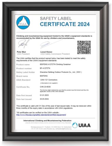25KN Auto Locking Carabiner - UIAA Certified Heavy Duty Climbing Carabiners for - Picture 5 of 7