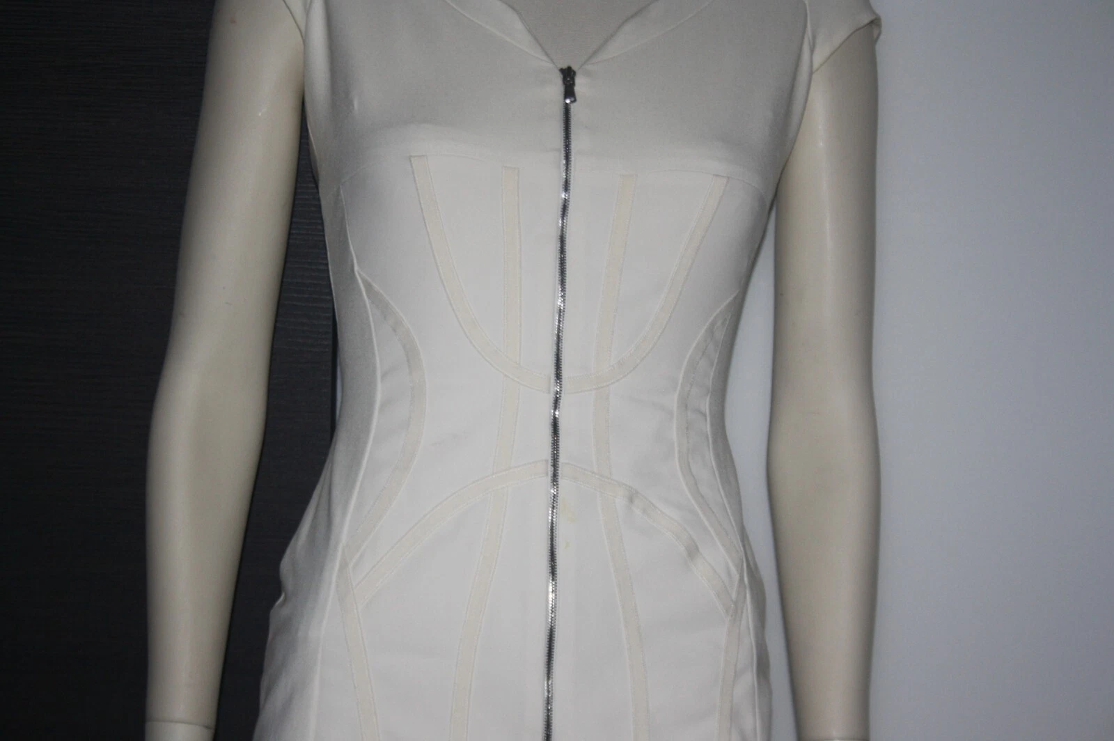 ANTONIO BERARDI abito da sera couture DRESS taglia 36 Off WHITE NP 1100