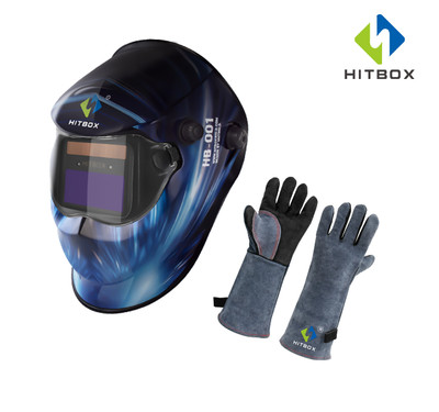 Solar Schweißen Helm Auto Abdunkelung Arc Tig Mig Maske,w/feuerfeste Handschuhe