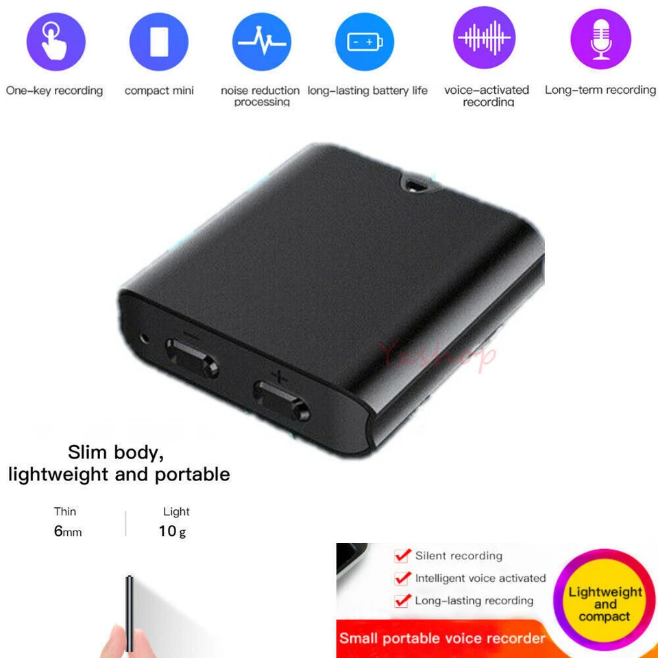 Hidden Voice Activated Recorder Spy Digital Audio Recording Device Dictaphone - Image 2 of 4