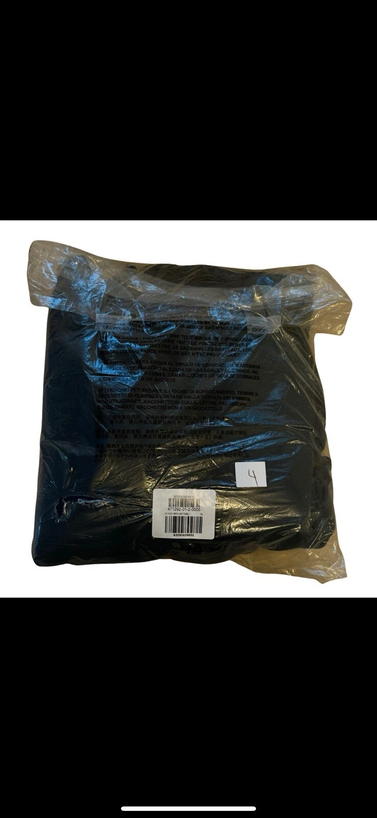 Yeezy Gap Balenciaga maglione finto collo alto invecchiato XL blu scuro #4