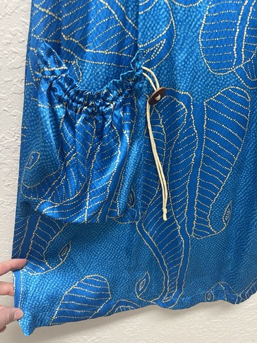 Diane Von Furstenburg Blue leaf shimmery silk slip dress size 6 - Picture 4 of 7