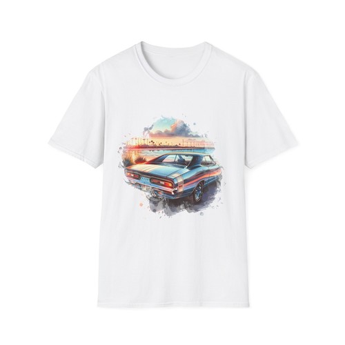 Retro Car Softstyle T-Shirt, Vintage Car Tee, Perfect Gift for Car Lovers, - Picture 2 of 20