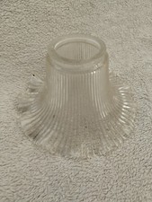 Tulipe En verre holophane pour lustre lampe suspension vintage