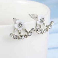 Handmade Flower Shape Bohemian Style Stud Earrings For Women/Girls Gold 