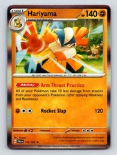 Stage 1 Hariyama HP 140 Arm Thrust Practice Rocket Slap Rarity Orange Vibrant Fi