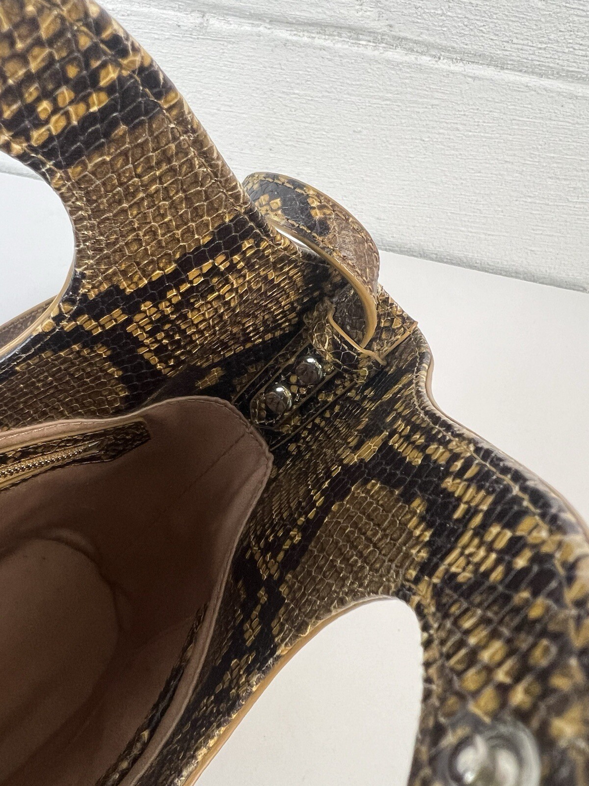 Elizabeth And James Python Embossed Convertible S… - image 8