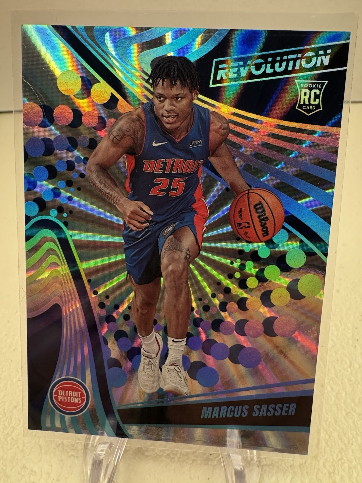 2023-24 Panini Revolution Marcus Sasser #126 Rookie RC Sunburst /75 Pistons
