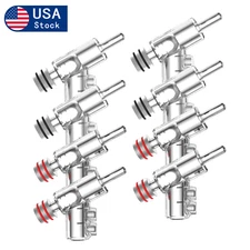 8X 45 Degree Locking Rhodium Plated Banana Plug Speaker Cable Terminal Connector