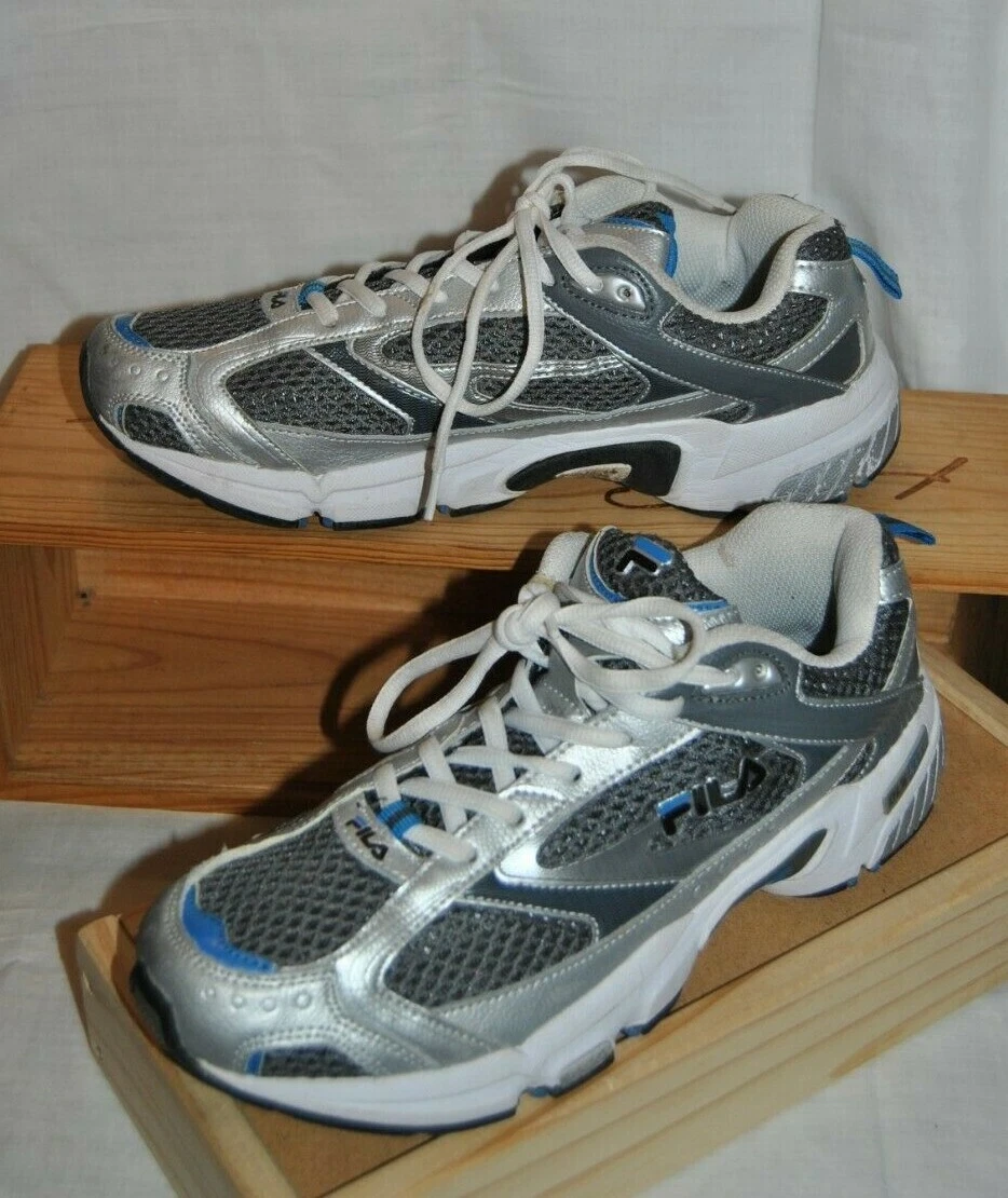 jeg lytter til musik titel Kontrakt FILA DLS LITE Silver Blue Athletic Shoe Size 9 1SRW58LM | eBay