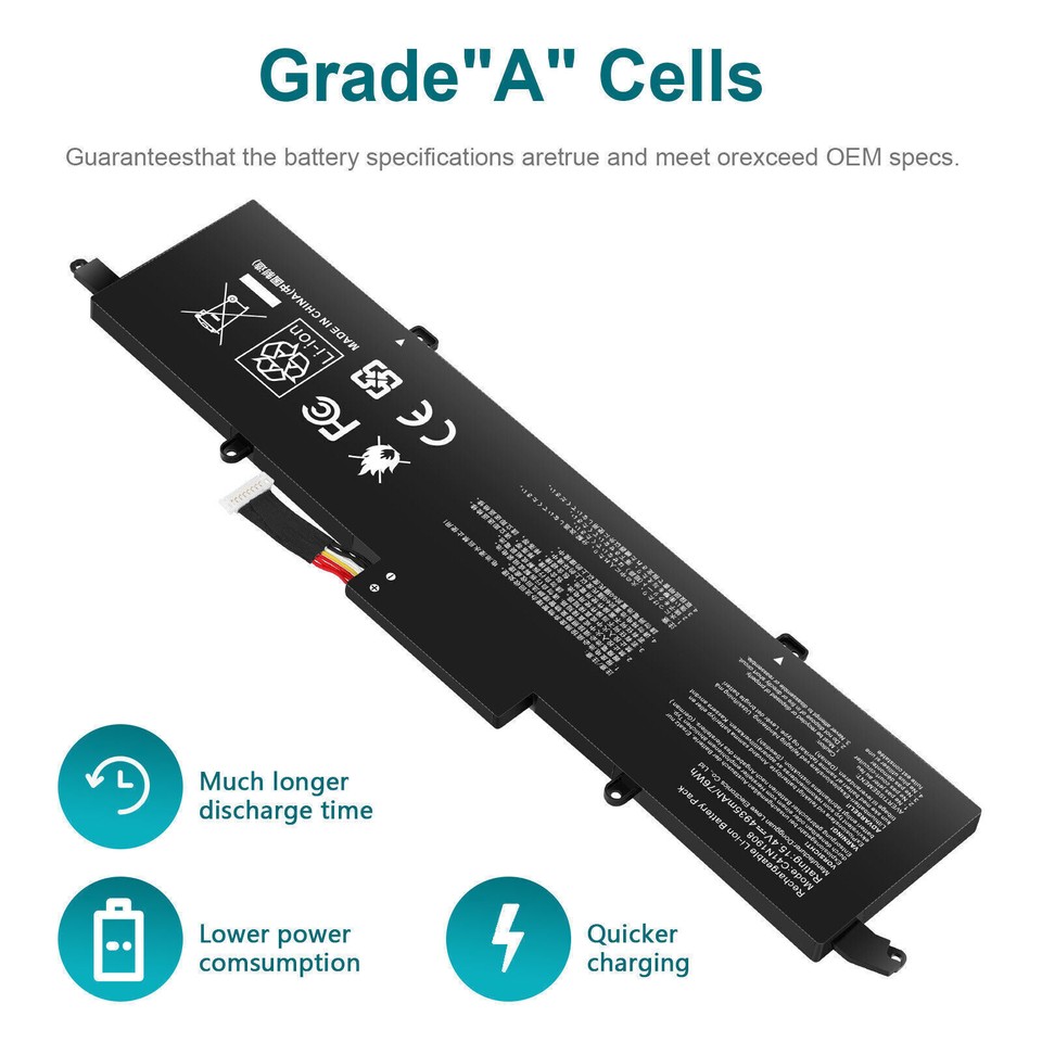 Batteria C41N1908 Per Asus ROG Zephyrus G14 E Studio Pro 14 – 15,4V 76Wh 4 Celle, Compatibile GA401 E PX401, Sostituisce C41PQ05, 18 Mesi Di Garanzia
