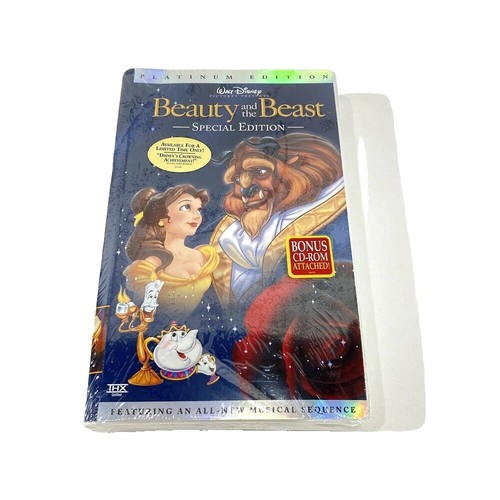 NEW Sealed Disney Beauty and the Beast VHS Movie Special Platinum