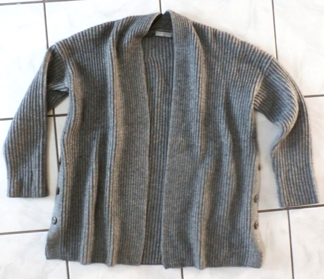 Vince Wool Yak Ribbed Long Cardigan Sweater Size … - image 1