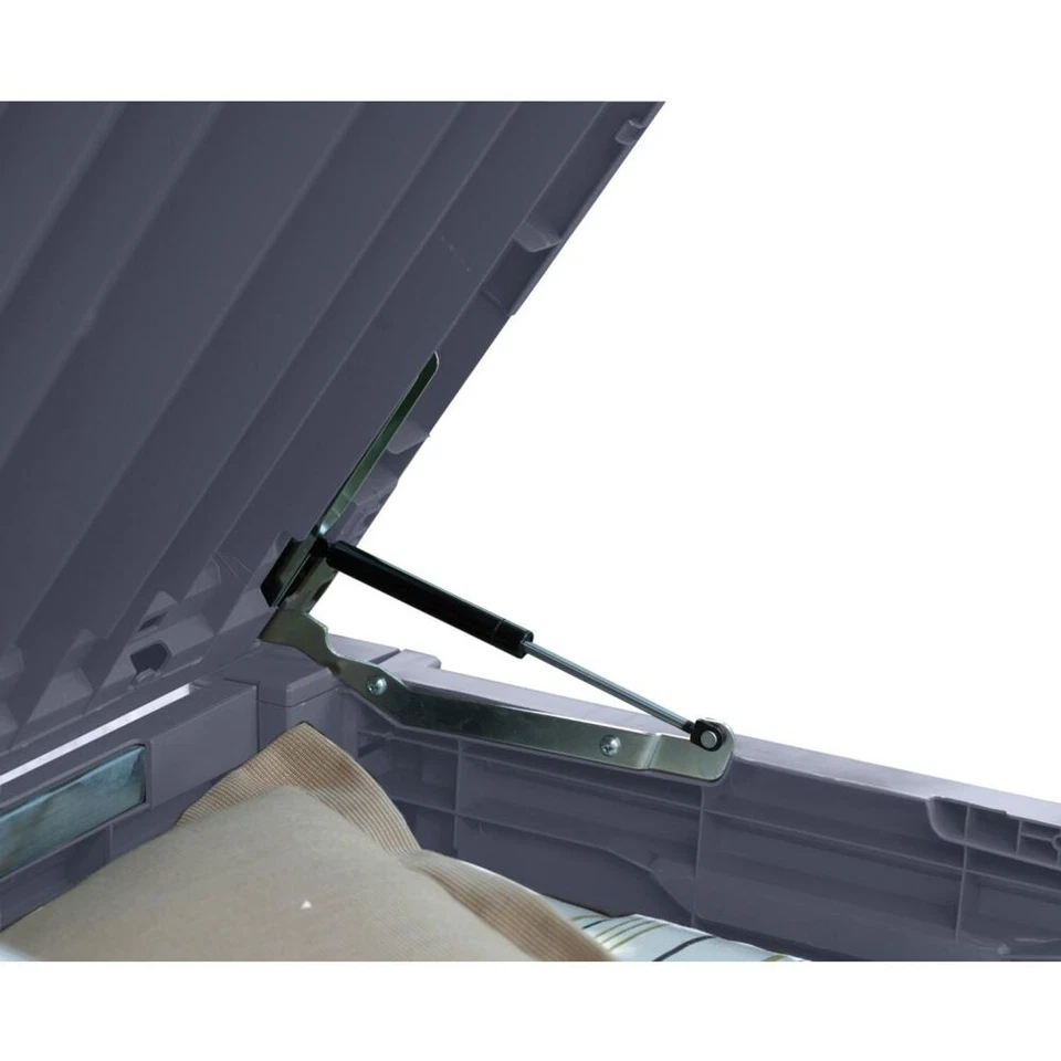 Kissenbox 454L Grau Garten Truhe Außen Aufbewahrung Deckel Kiste Geräte Auflagen - Bild 2 von 4