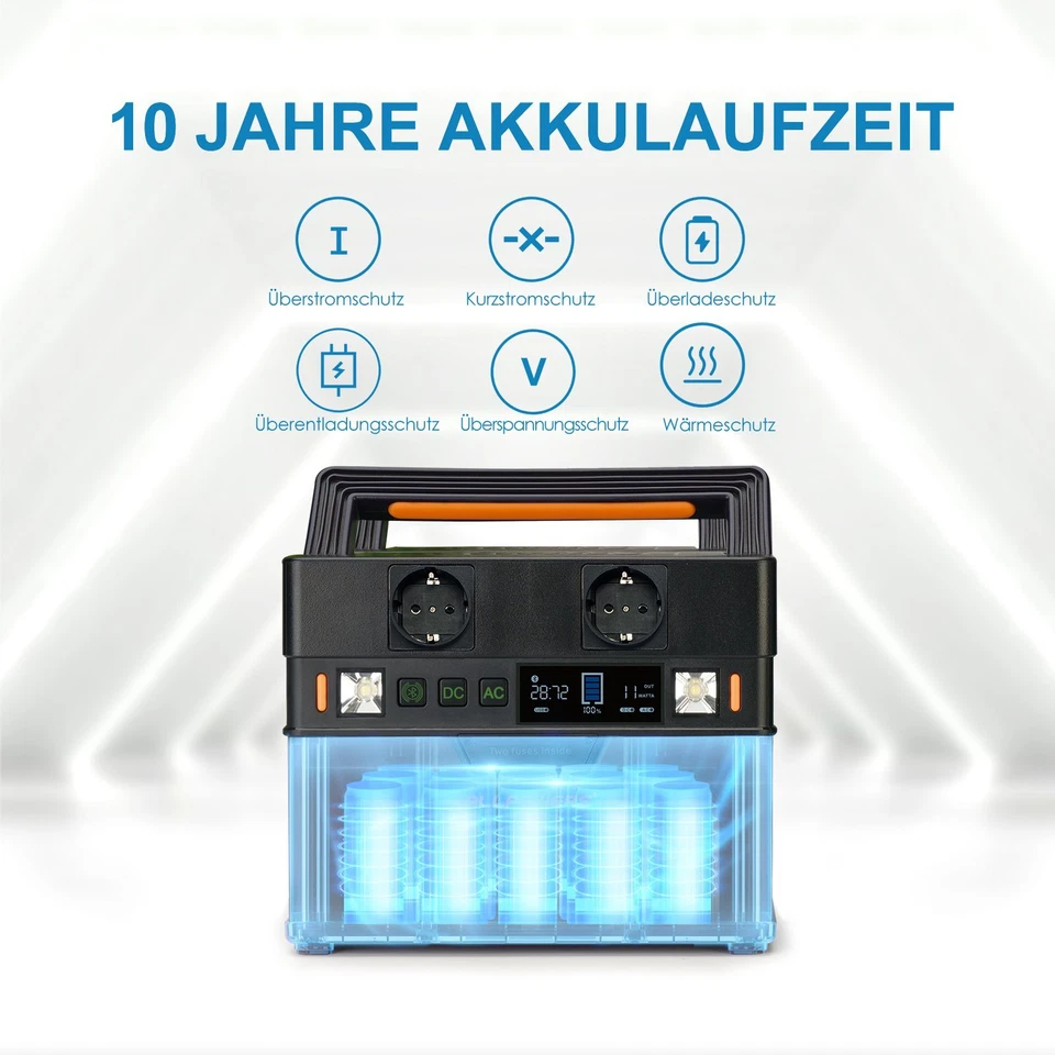 ALLPOWERS 700W Tragbares Powerstation 200W Powerbank Mobiler Stromspeicher - Bild 3 von 4