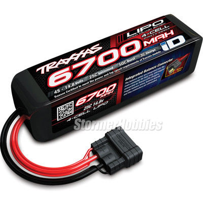 Traxxas 2890X 4S 14.8V 6700mAh 25C Lipo Battery w/ID Connector, X