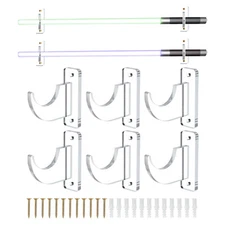 3 Set Sword Wall Mount Holder Acrylic Light Saber Rack Sword Stand Display