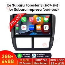 2+64GB Android 13 CarPlay Car Stereo Radio For Subaru Forester Impreza 2008-2012