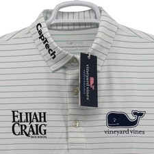Vineyard Vines Mens Palmero Golf Polo White M NWT PGA Tour Issue JT Poston