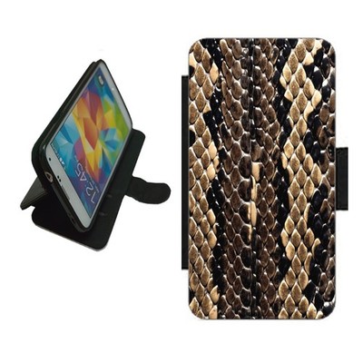 Schlangenhaut Muster Handy Hülle Brieftasche Flip Cover für iPhone Samsung Pixel SNK1